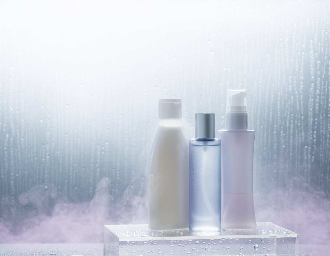 Misty Skincare Product Still Life — AI image template example