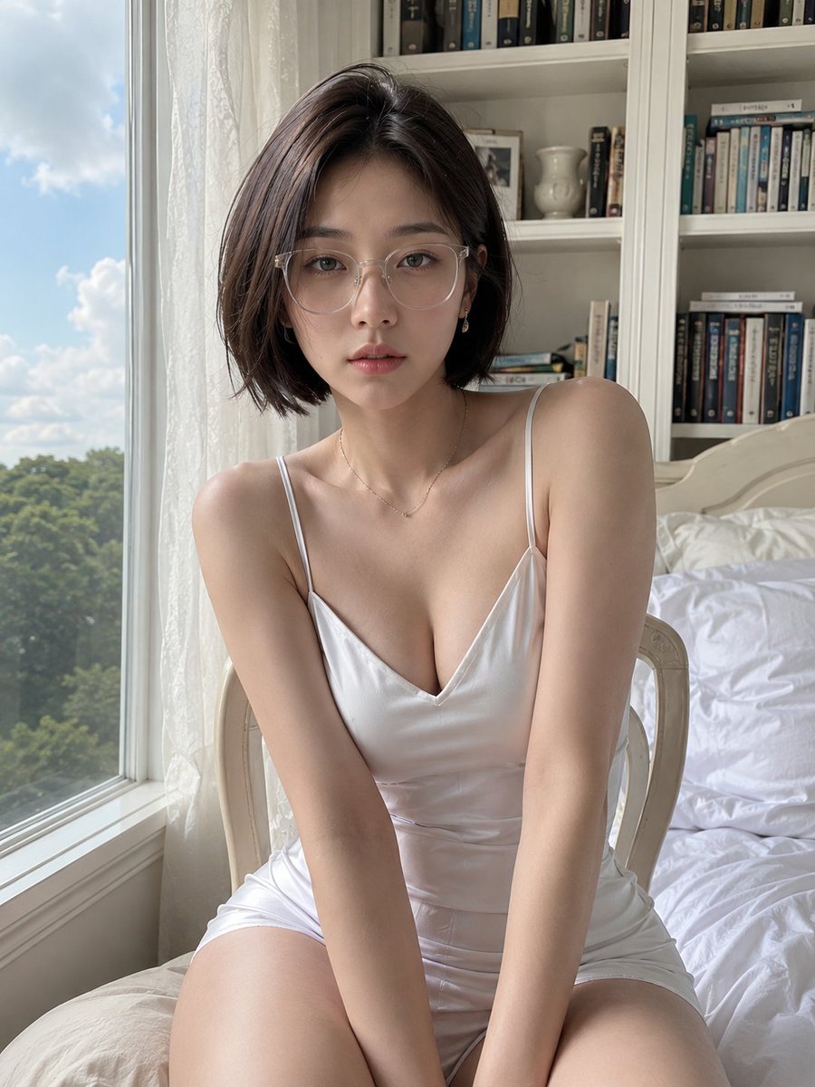 Bright Bedroom Portrait — AI image template example