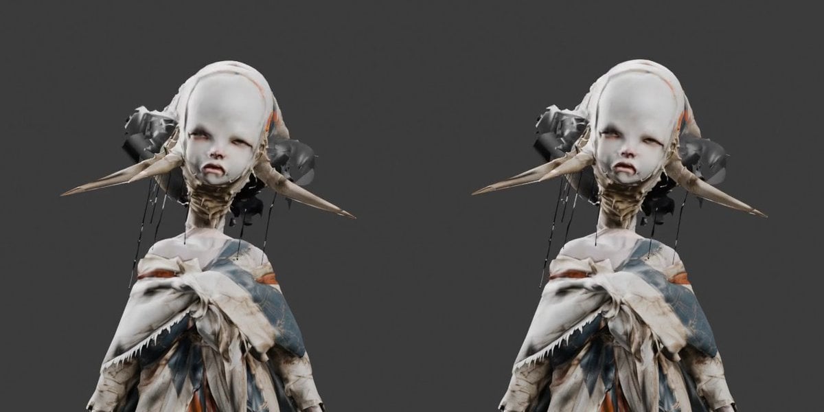 Side-by-Side 3D Character Bust Preview