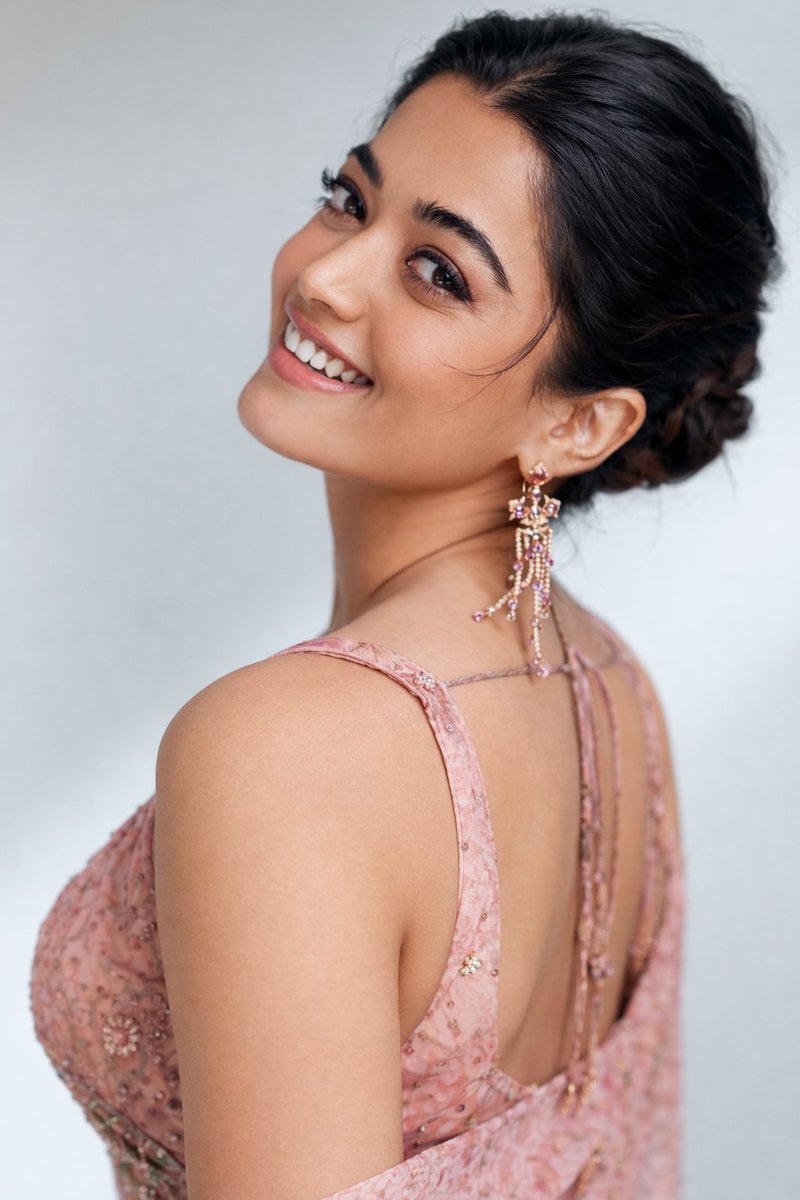 8K Studio Portrait of Rashmika Mandhana in Saree
