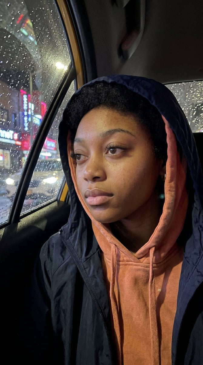 Realistic iPhone Photo Rainy Taxi Night — AI image template example