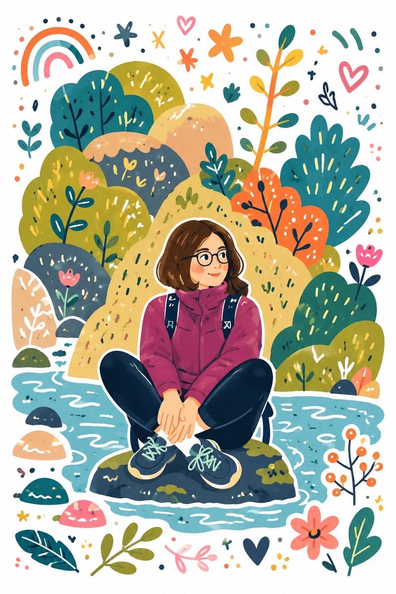 Decorative Folk Doodle Illustration