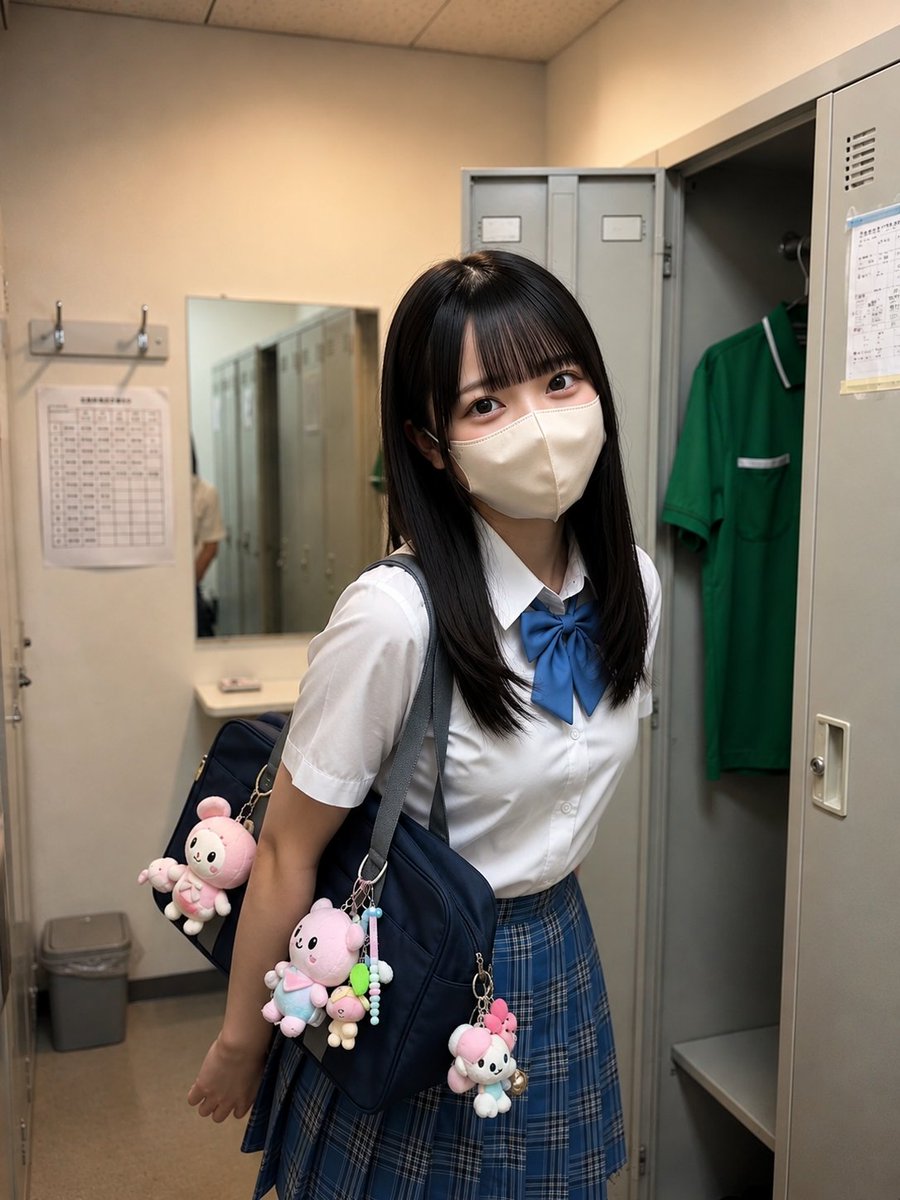 Japanese Schoolgirl Candid Portrait — AI image template example