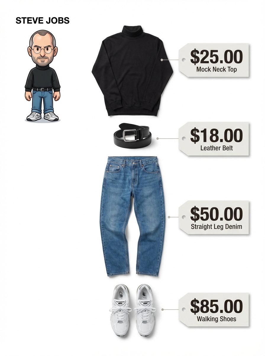 Clean, minimalist fashion infographic from an uploaded reference photo