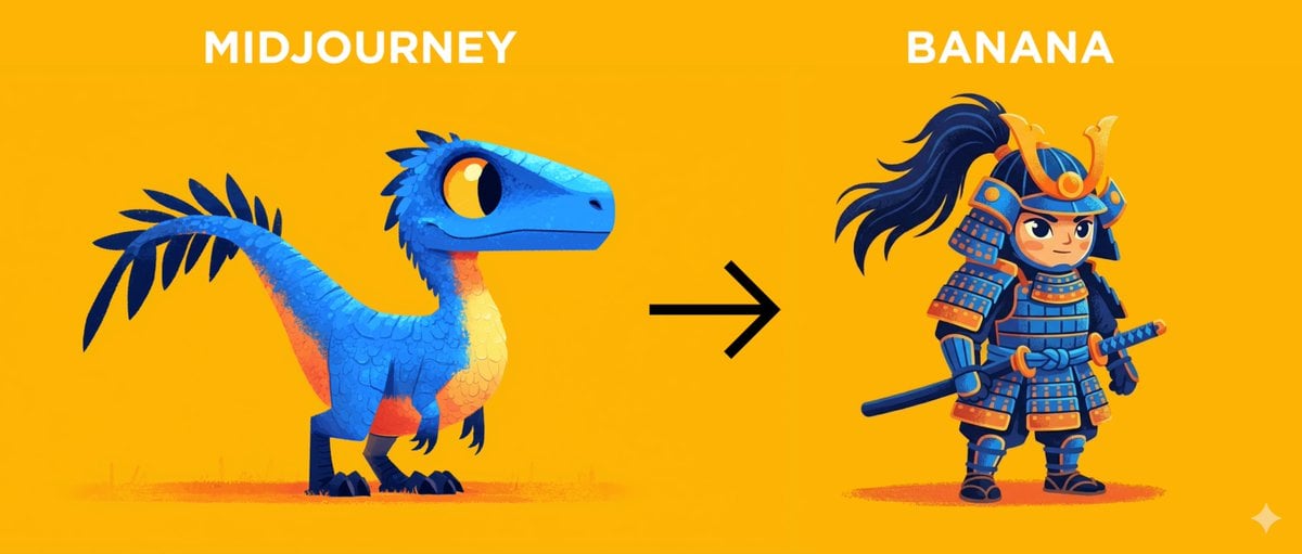Midjourney Style Transfer for Samurai Image