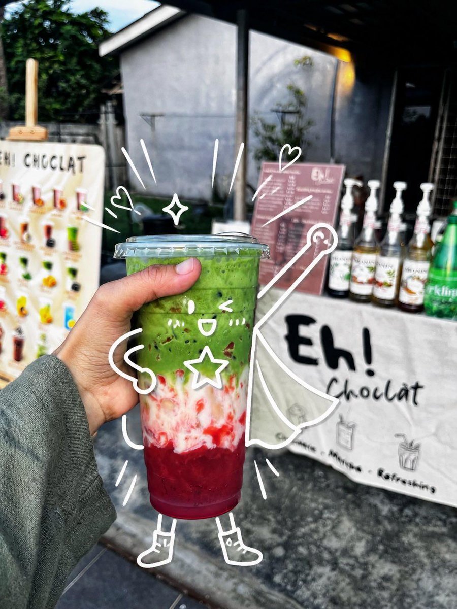 Cute Superhero Drink Doodle Photo — AI image template example