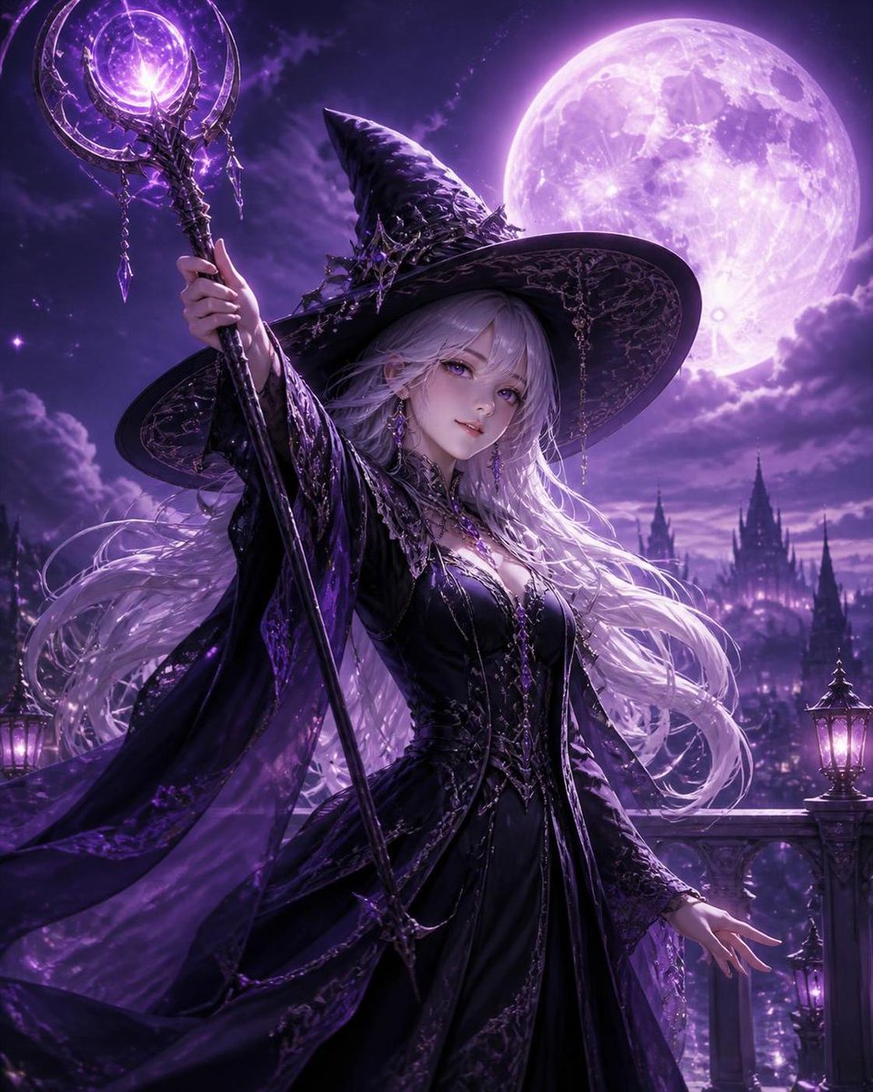Silver Haired Witch Moonlight