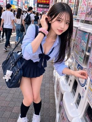 Tokyo Gashapon Street Fashion Photo — AI image template example