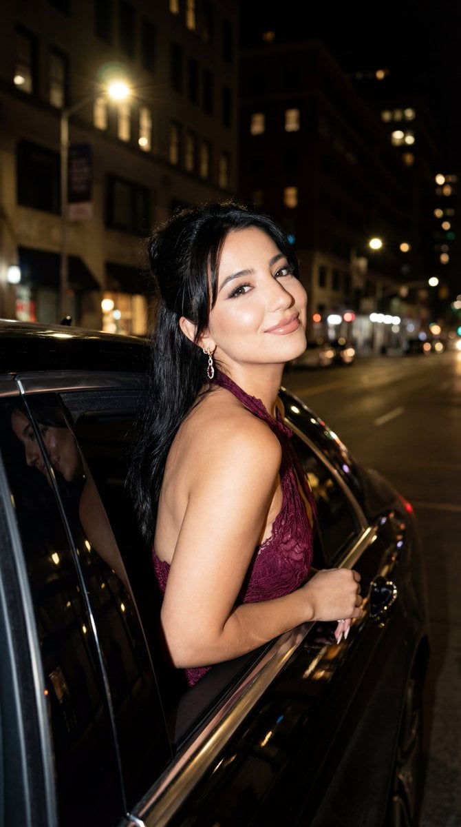 Night Paparazzi Car Editorial Prompt with Identity Lock