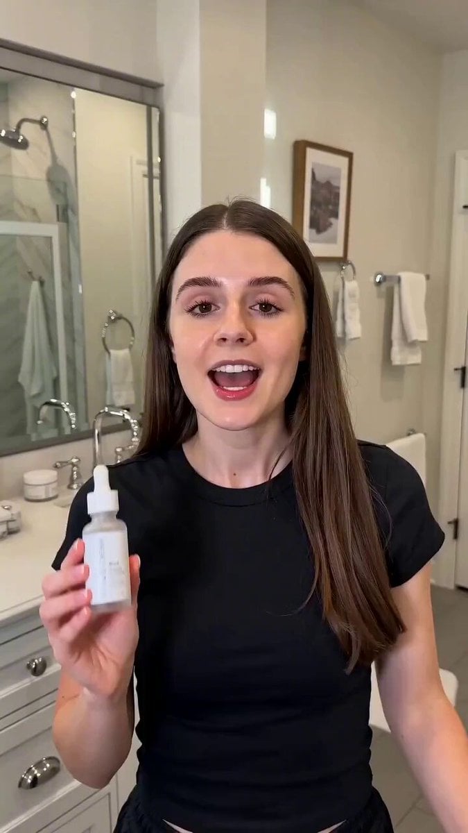 Low-effort UGC video for skincare brand