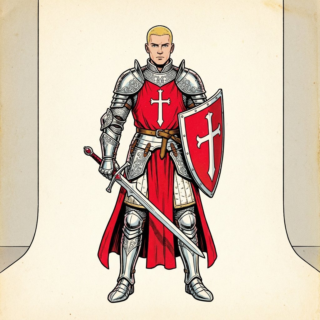 1980s color RPG manual illustration