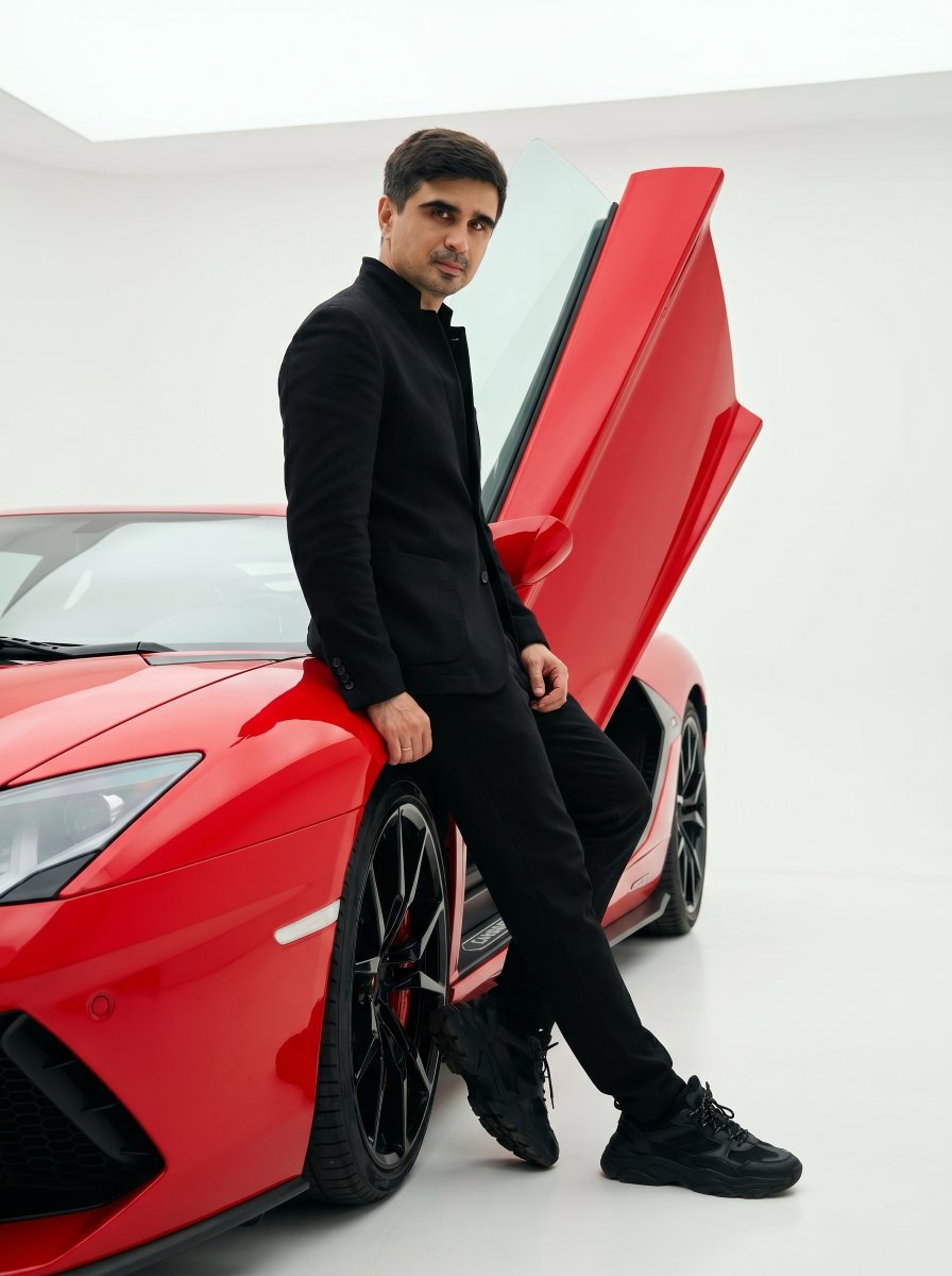 High-Fashion Supercar Editorial — AI image template example