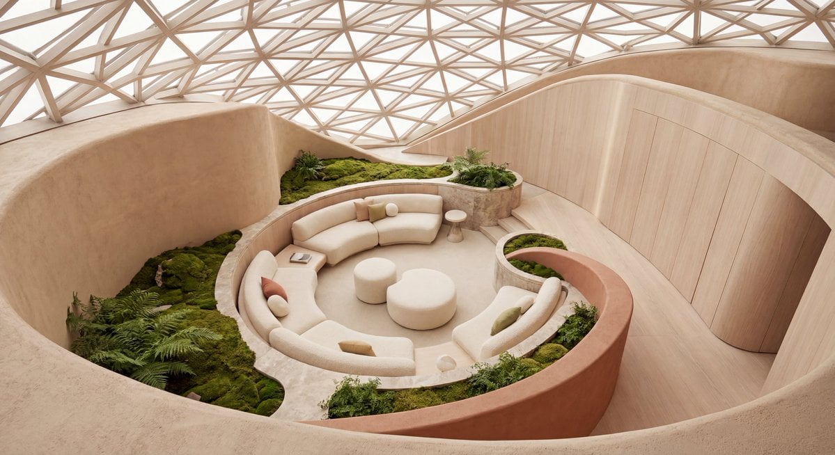 Biophilic Sunken Atrium Lounge