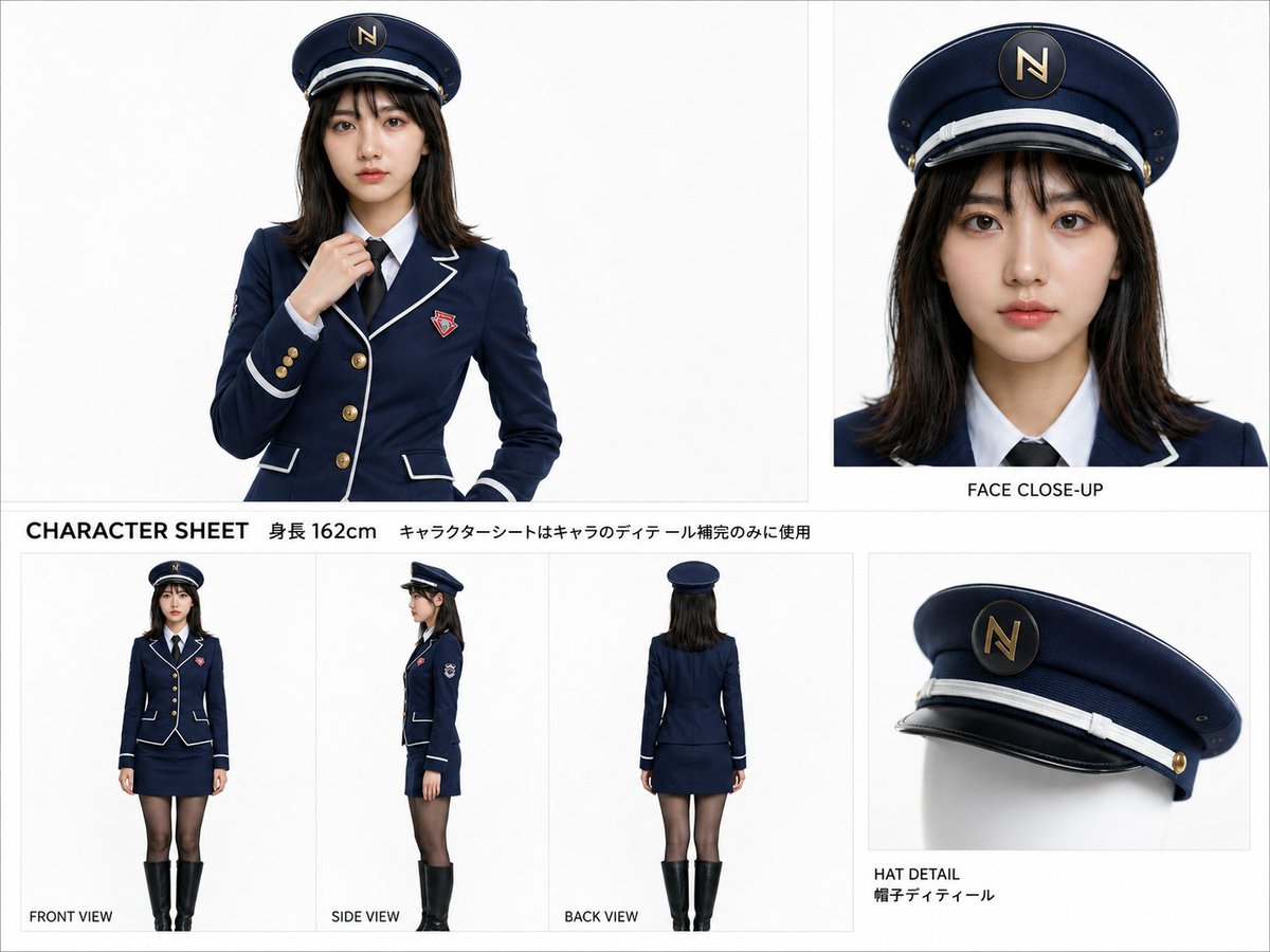 Photorealistic Railway Uniform Portrait reference image 2