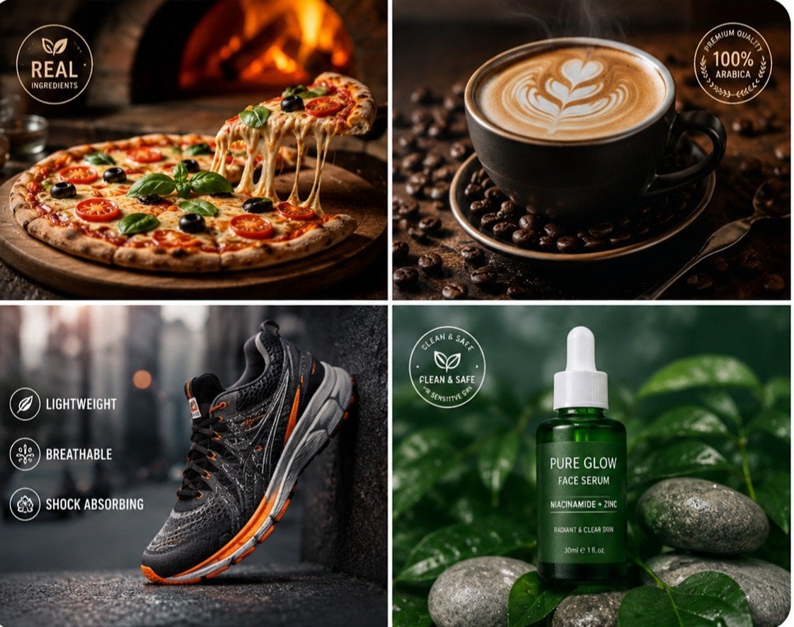 Luxury Coffee Advertisement Photography — AI image template example