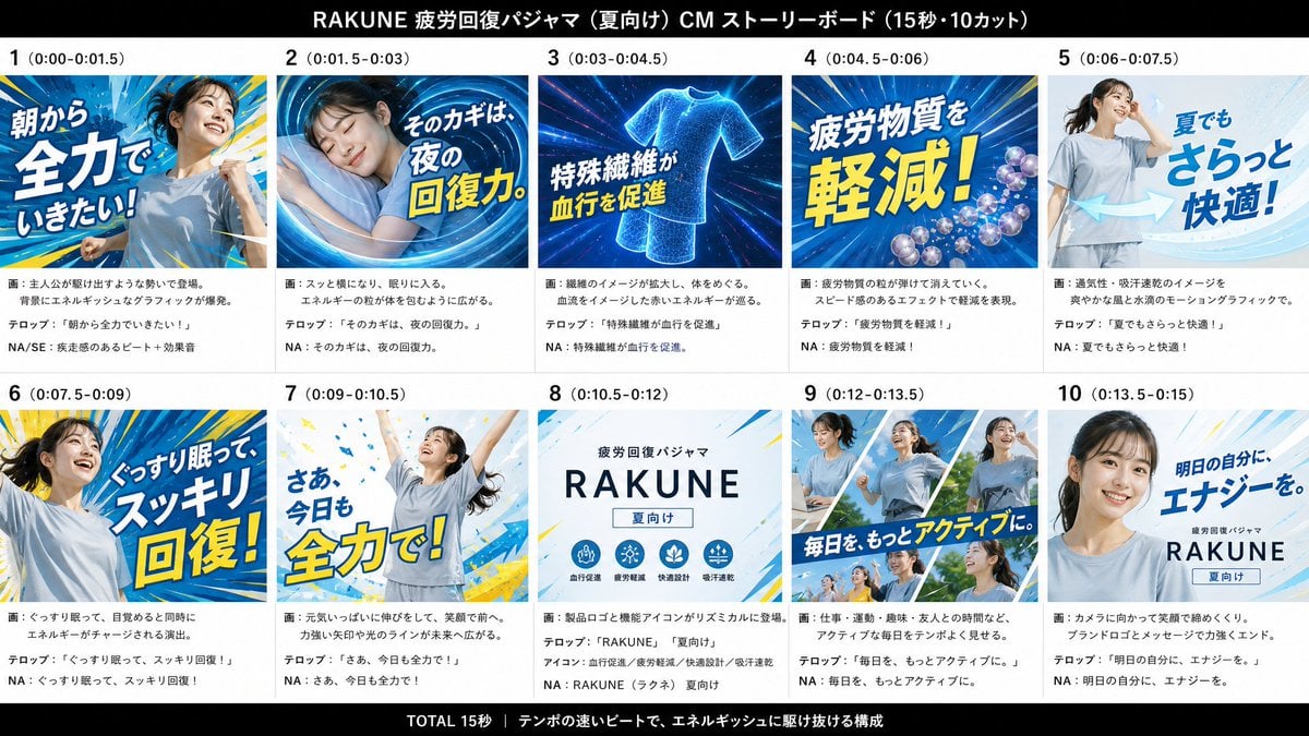 RAKUNE Summer Pajama Storyboard