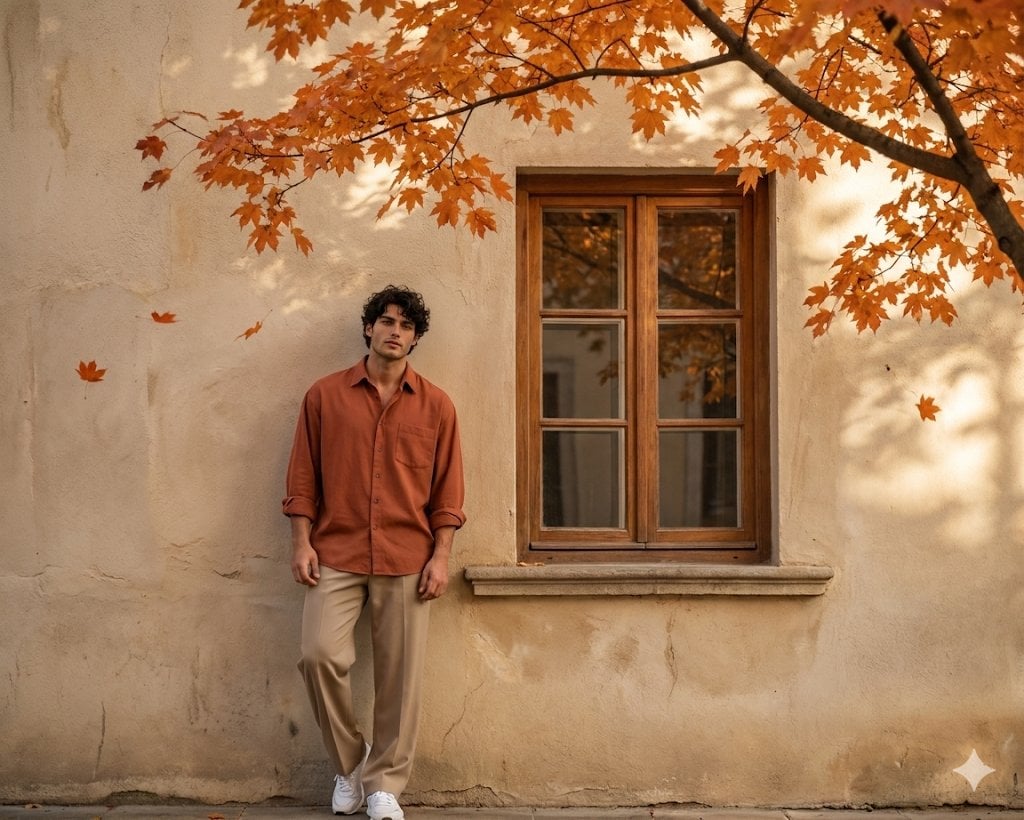 Autumn Environmental Portrait — AI image template example
