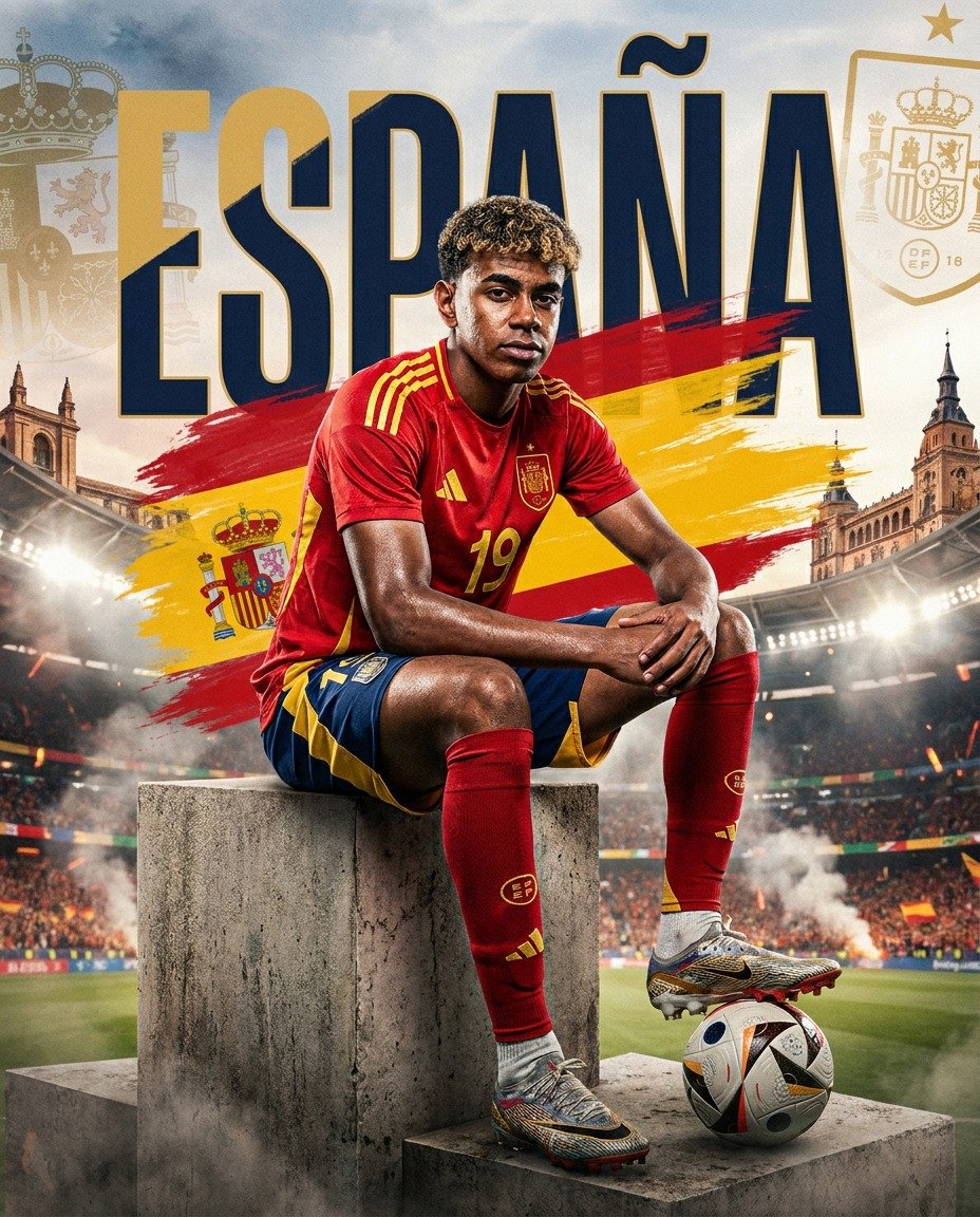 Spain World Cup Football Poster