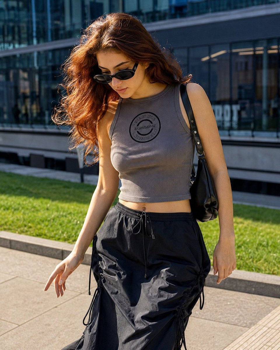 Golden Hour Street Fashion Photography — AI image template example
