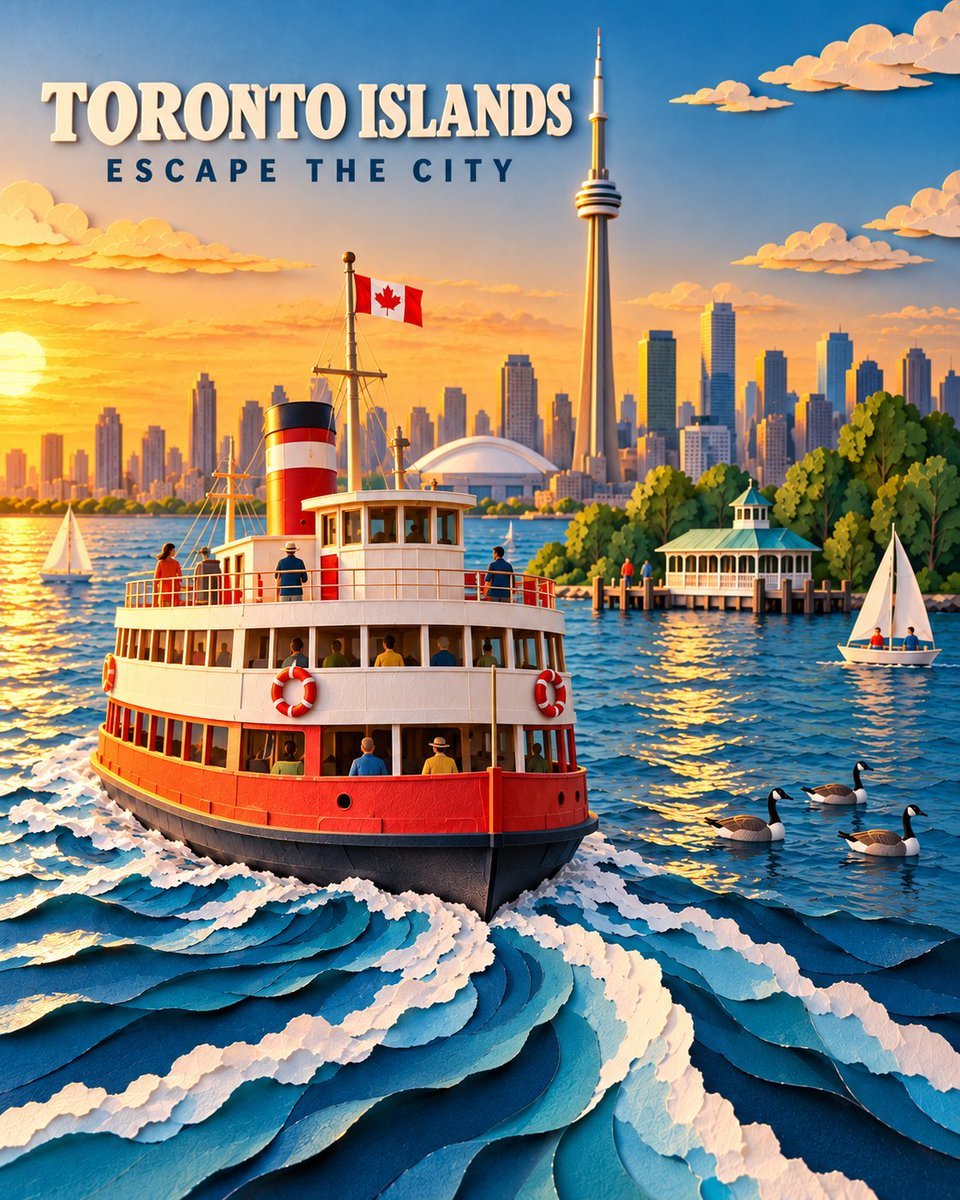 Handcrafted Paper Art Travel Poster