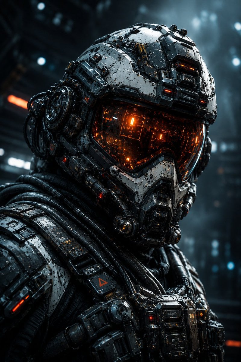 Cybernetic Tactical Soldier Portrait reference image 1