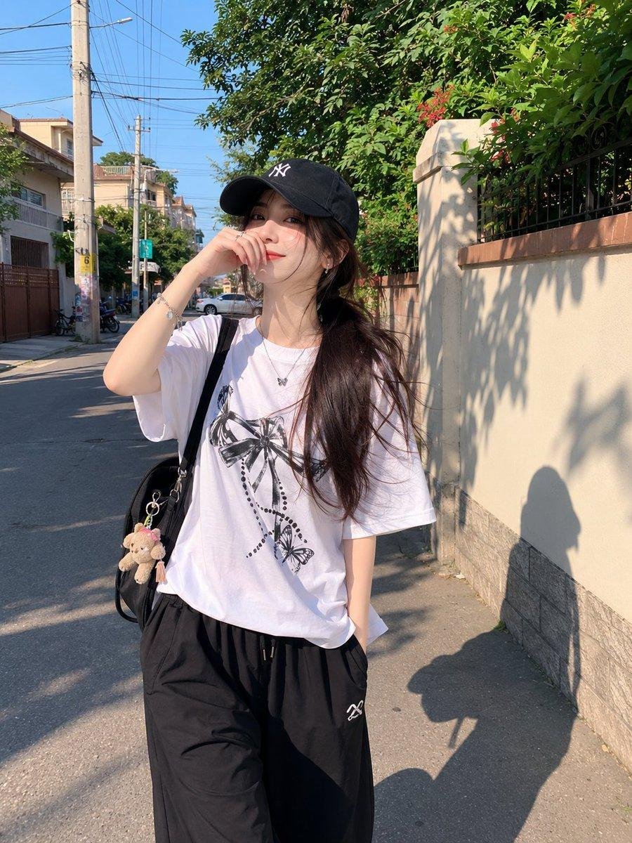 Japanese Girl Neighborhood Snapshot — AI image template example