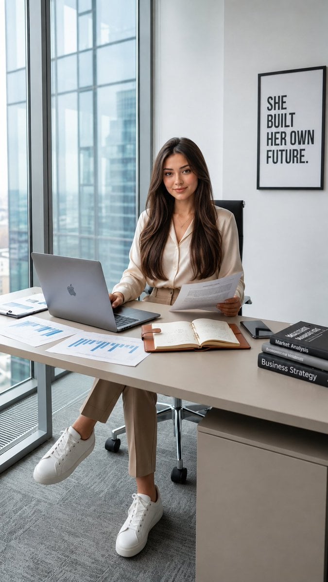 Professional Corporate Office Portrait — AI image template example