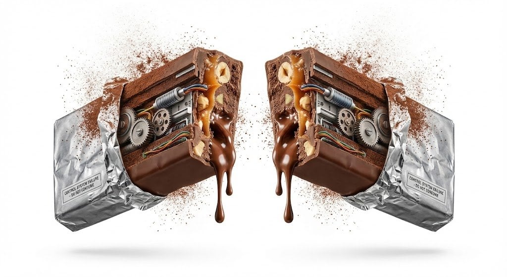Advertising Visual Prompt: Chocolate Bar Process Display