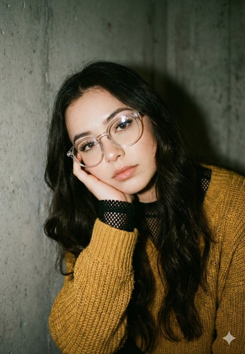 Mustard Sweater Aesthetic Portrait Prompt