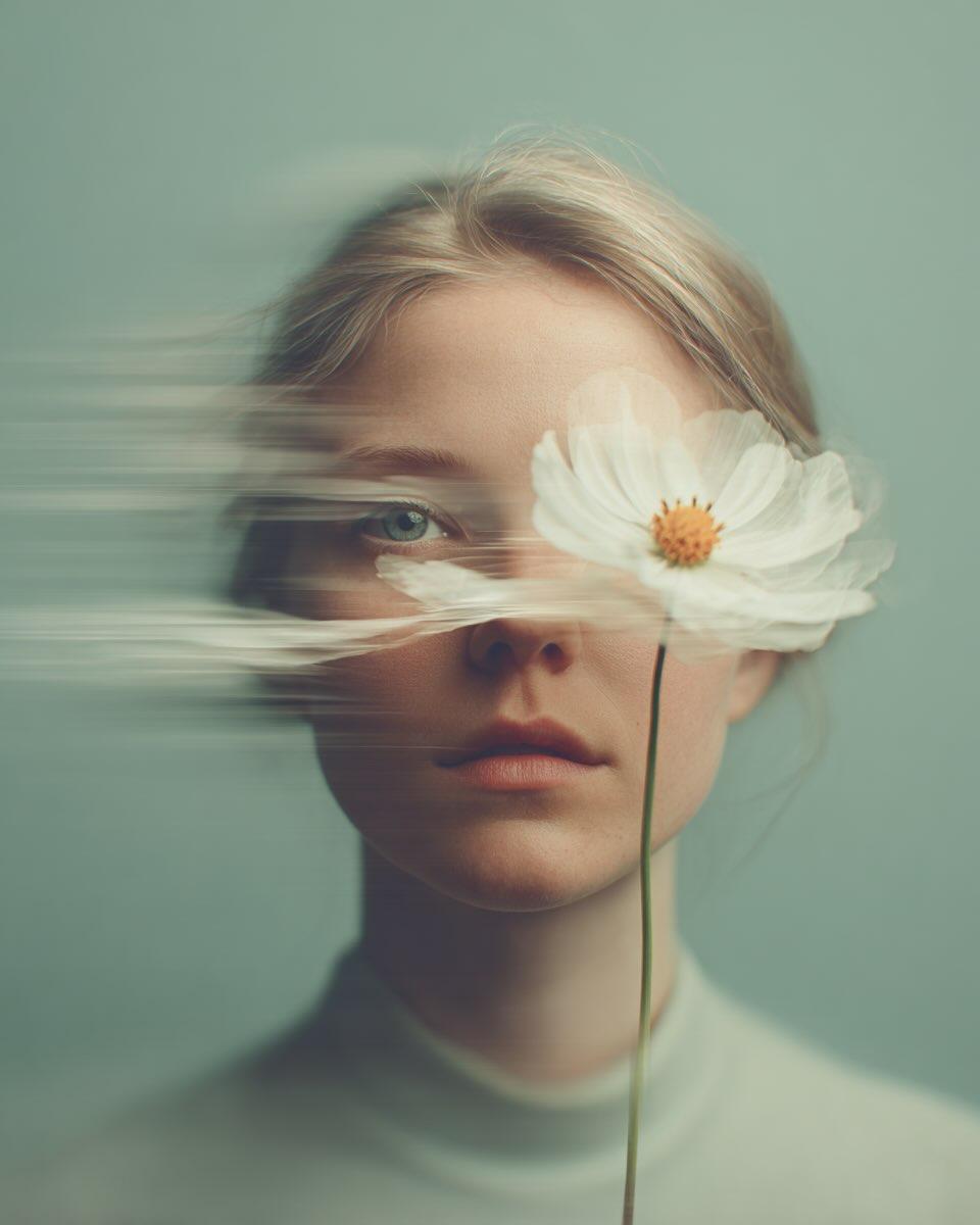 Dreamy Fine-Art Portrait with Double Exposure Effect