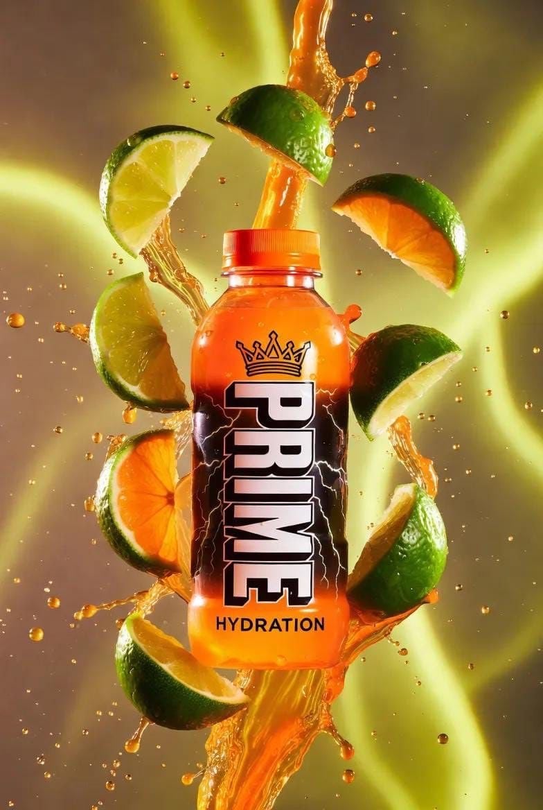 Hyper-Realistic Product Shot with Exploding Citrus and Liquid