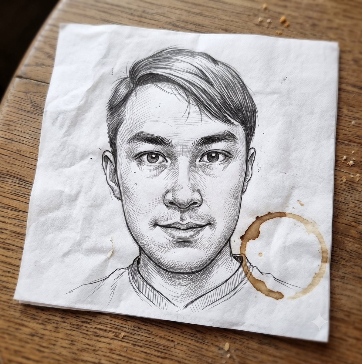 Realism Sketch Style Superimposition — AI image template example
