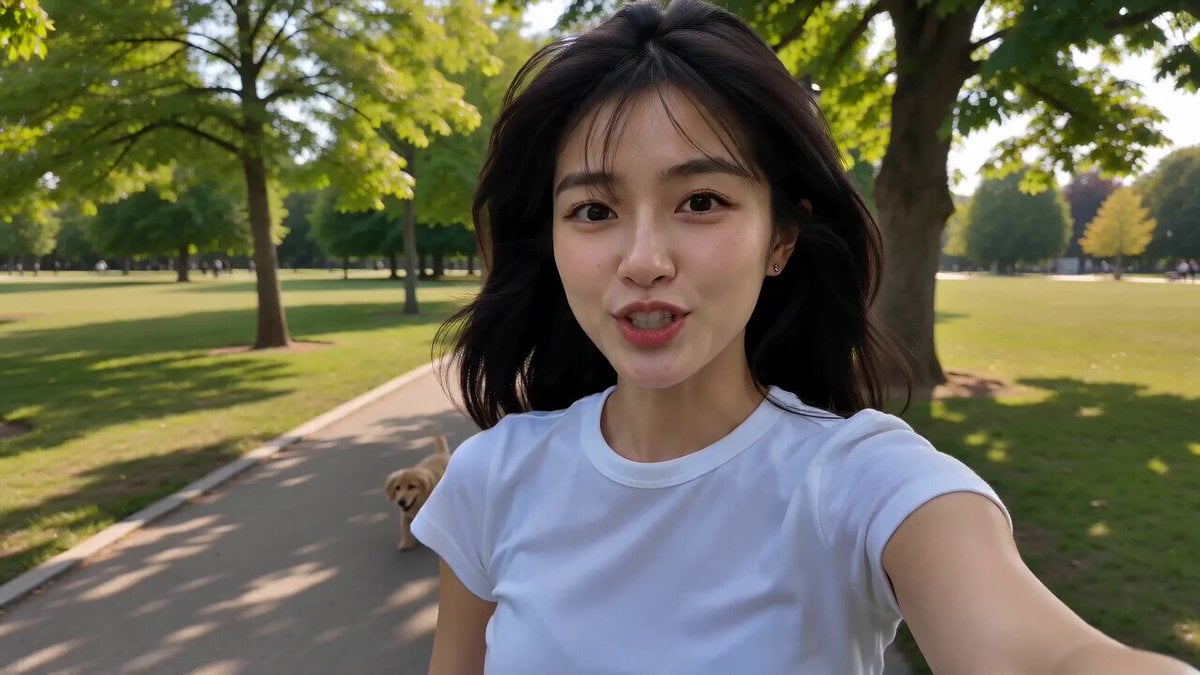 Korean Park Selfie Vlog with Puppy