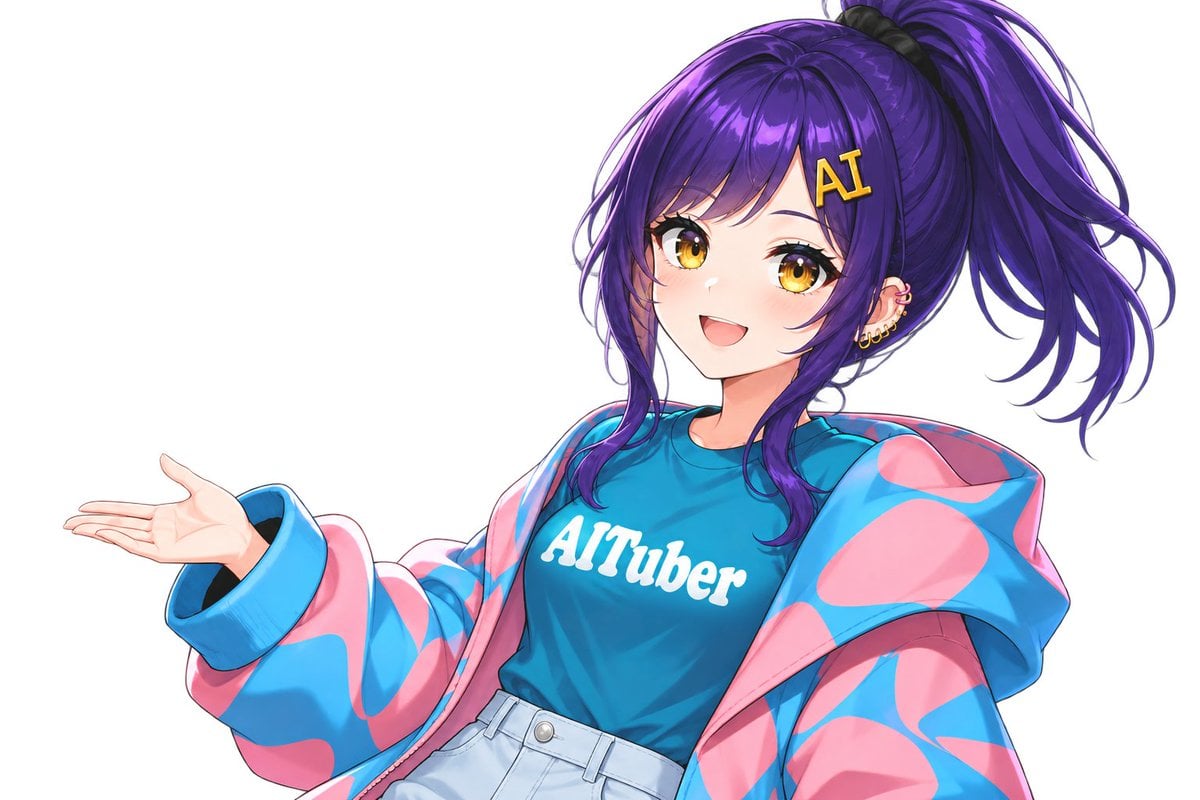 Transparent AI VTuber Mascot — AI image template example