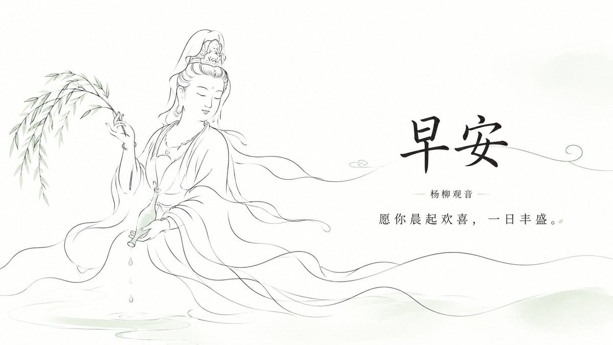 Zen Guanyin Good Morning Greeting