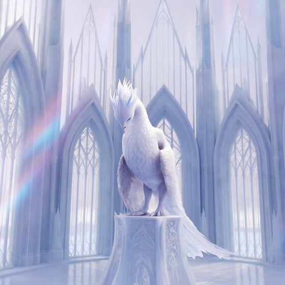 Cinematic Ice Phoenix Awakening Video Prompt