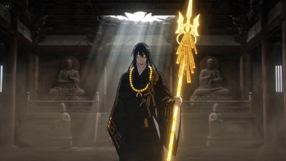 Dark Anime Exorcist Combat Scene
