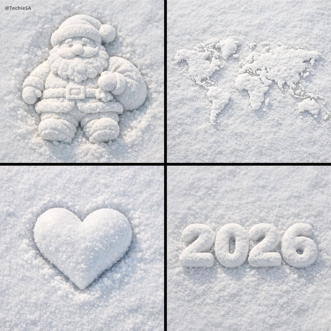 3D of made of white snow