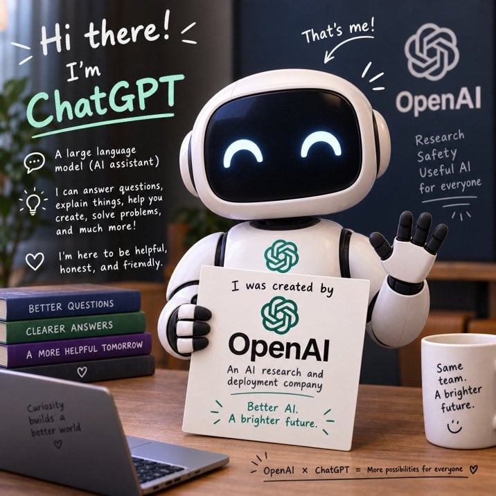 ChatGPT Robot Introduction Poster — AI image template example