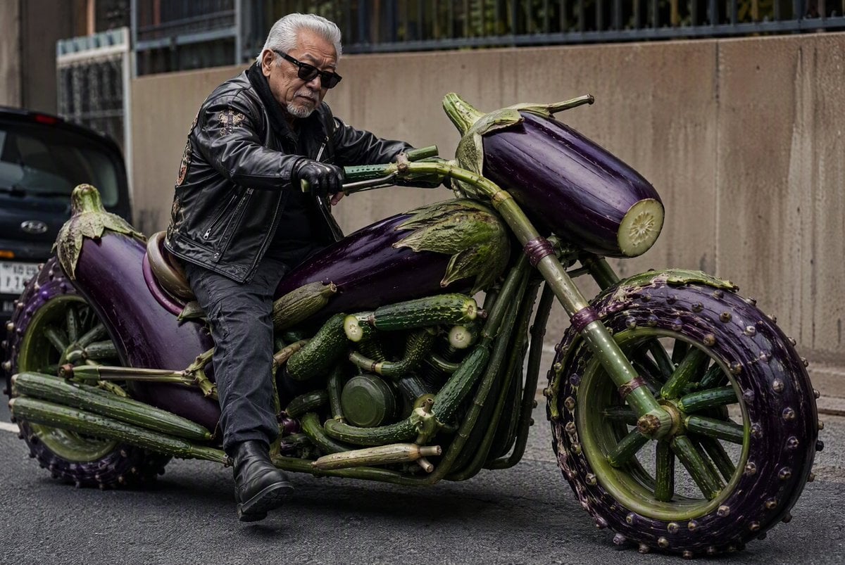 Vegetable Spirit Horse Motorcycle