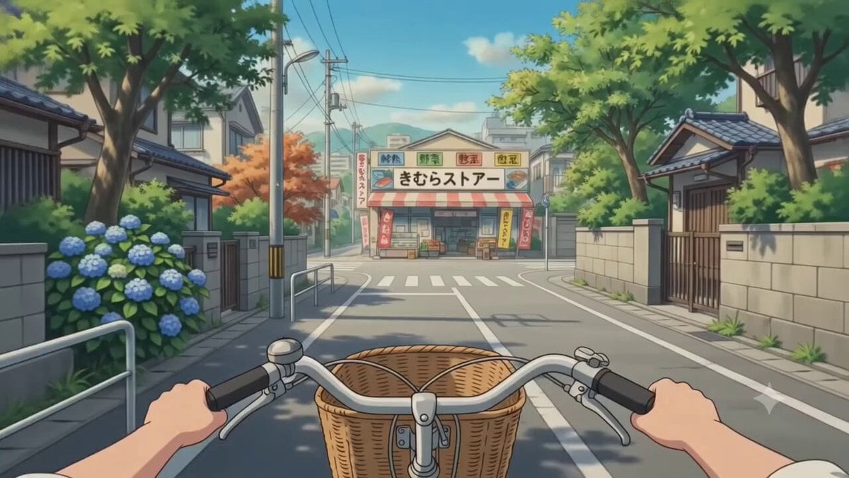 POV Japanese Residential Neighborhood Bike Trip