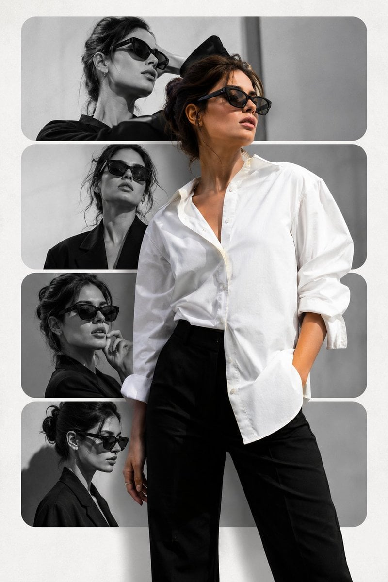 Minimalist Editorial Fashion Collage