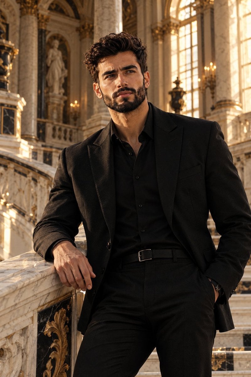 European Palace Fashion Editorial — AI image template example