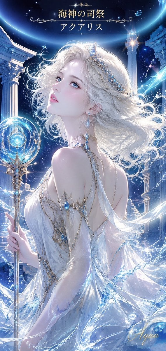 Aquarius Sea Priestess Poster — AI image template example
