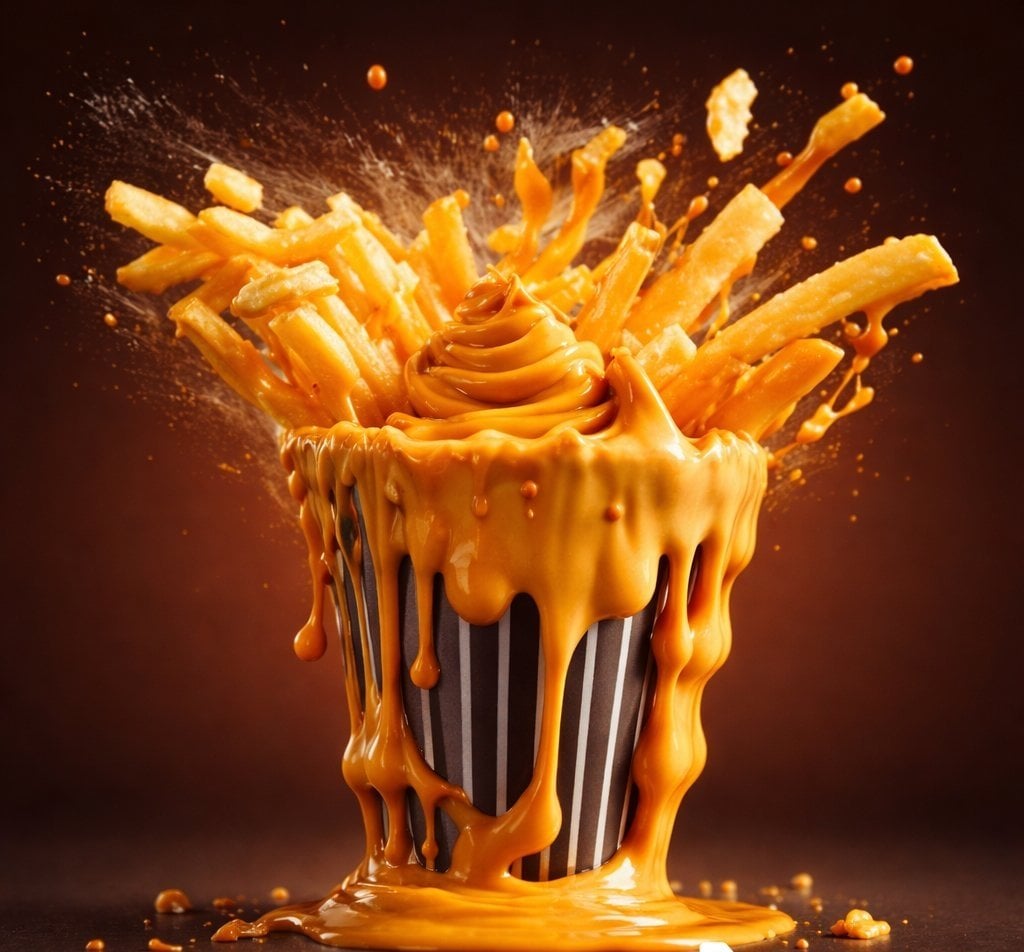 Realistic Juicy Cheeseburger Splash