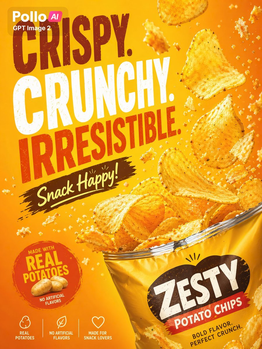 Bold Potato Chips Advertising Poster
