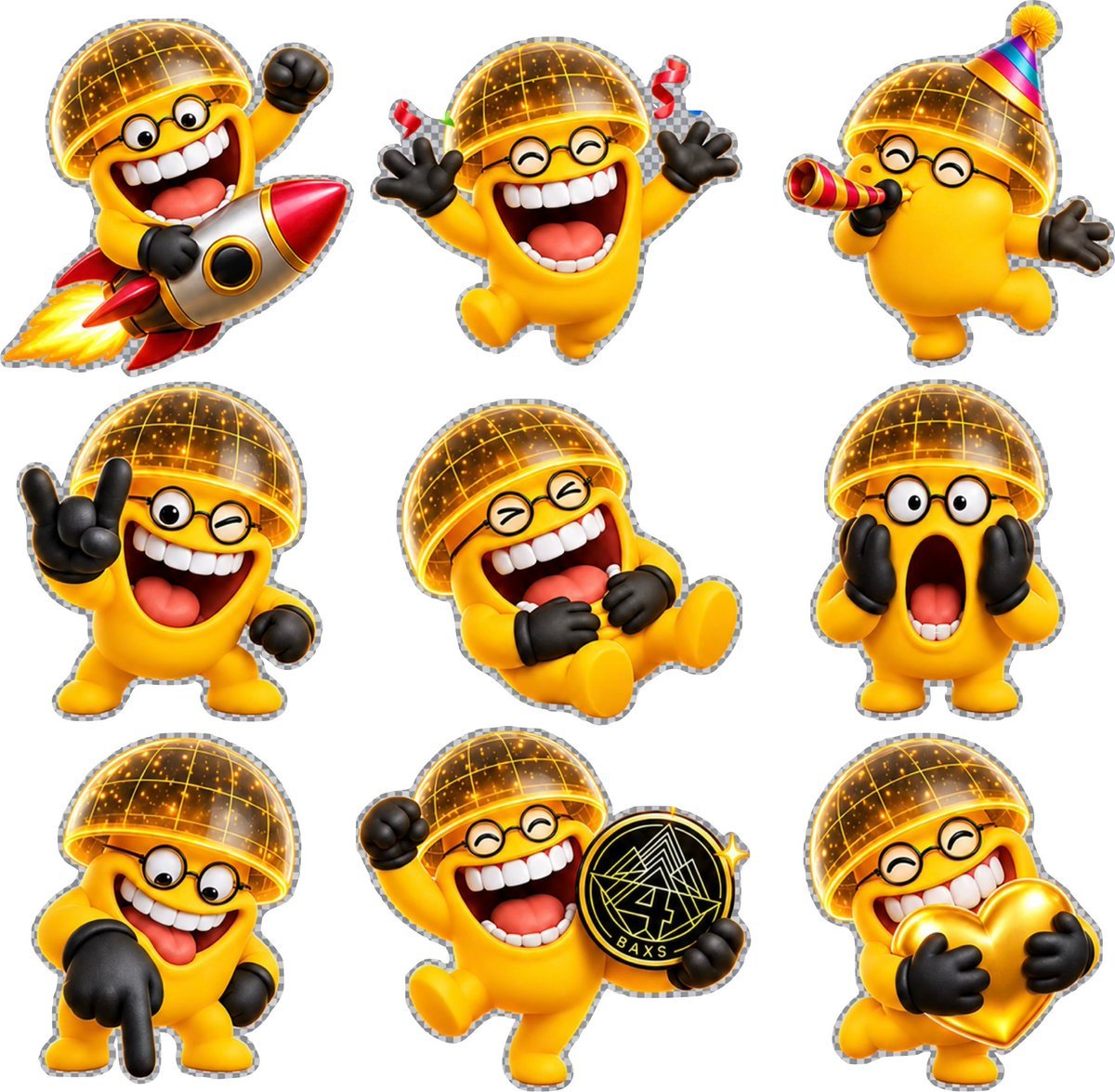 3D Emoji Sticker Sheet