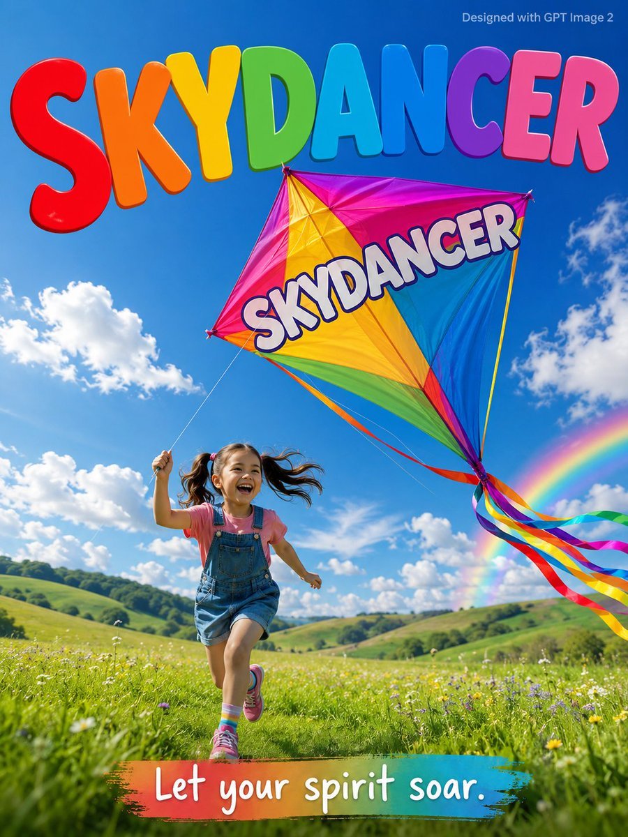Skydancer Kite Advertisement Poster