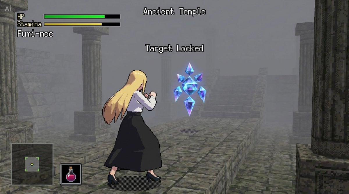 bit Low Poly Action RPG Prompt