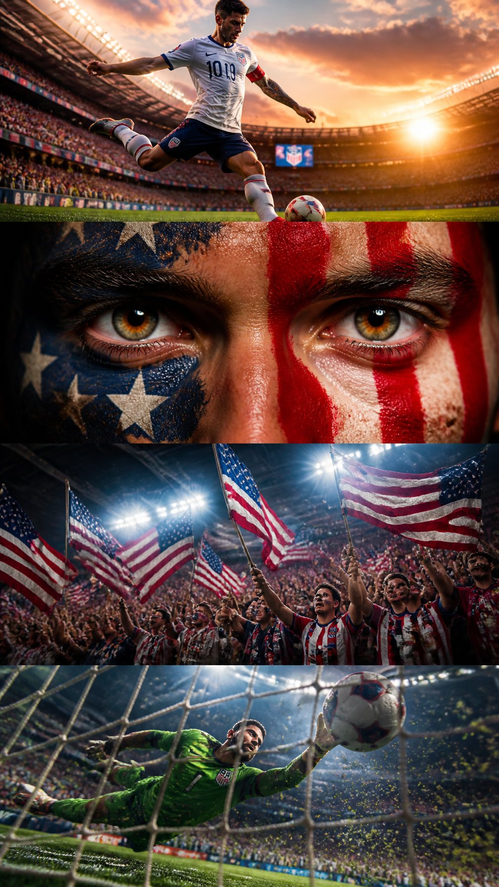 Usa Cinematic Hyperreal Collage Poster